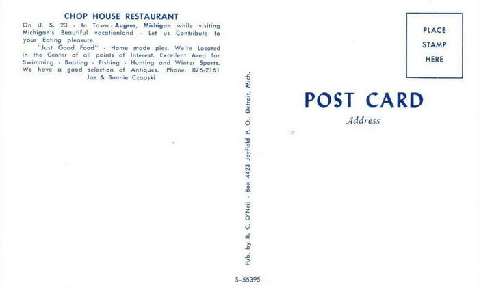 Chop House Restaurant - Old Postcard (newer photo)